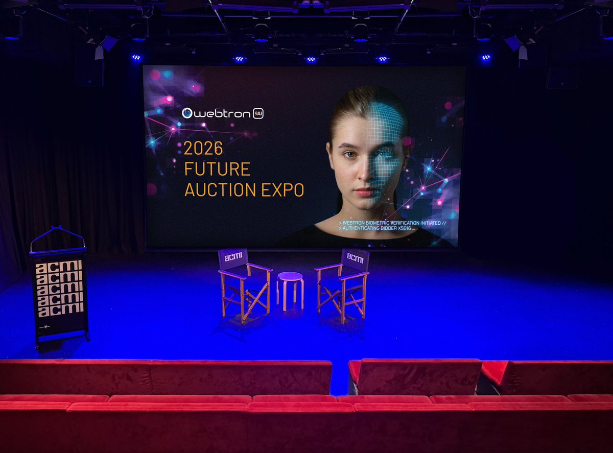 Webtron's tweet photo. The 2026 Future Auction Expo 📌is April 23 April at the amazing ACMI Theatre in Federation Square Melbourne.auctioneers to gather at demystify Ai, VR , Auction Robotics, Biometrics &amp; much more! #auctionhouse #auctioneer #auctionnews #auctiontech #webtron 👉https://t.co/TzCnzxhSiC https://t.co/dqH0oNFVWc