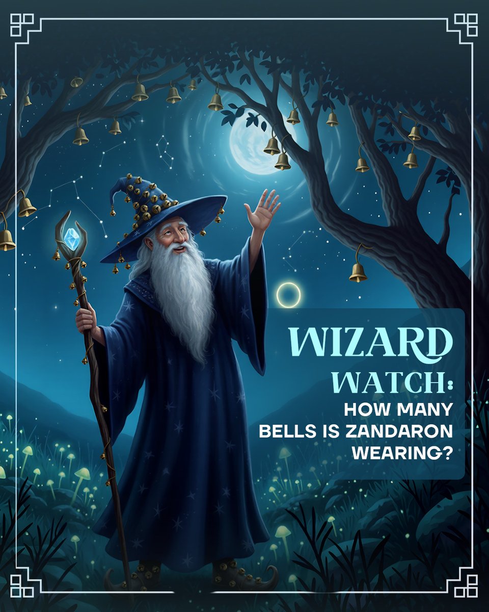 Author_Melissa2's tweet image. Zandaron loves making noise when he casts spells! 🔔✨ We see the ones on his hat, but are there more hiding? Count them all and tell us the number!

Comment your guess!

#FridayVibes #activity #writerslift #Number #trailer #Krist #eric #weekend #plan #books