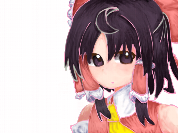 yumeb016's tweet photo. 厚塗りしたかったんですよ。
#博麗霊夢 
#東方Project https://t.co/9kWn8oYDjd