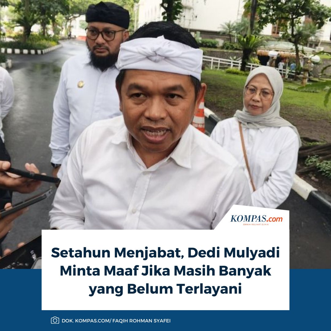 kompascom's tweet image. Tepat satu tahun memimpin Jawa Barat, Gubernur Dedi Mulyadi mengakui masih banyak pekerjaan rumah yang belum selesai.  

Baca di sini: bandung.kompas.com/read/2026/02/2…

~AA #DediMulyadi #JawaBarat