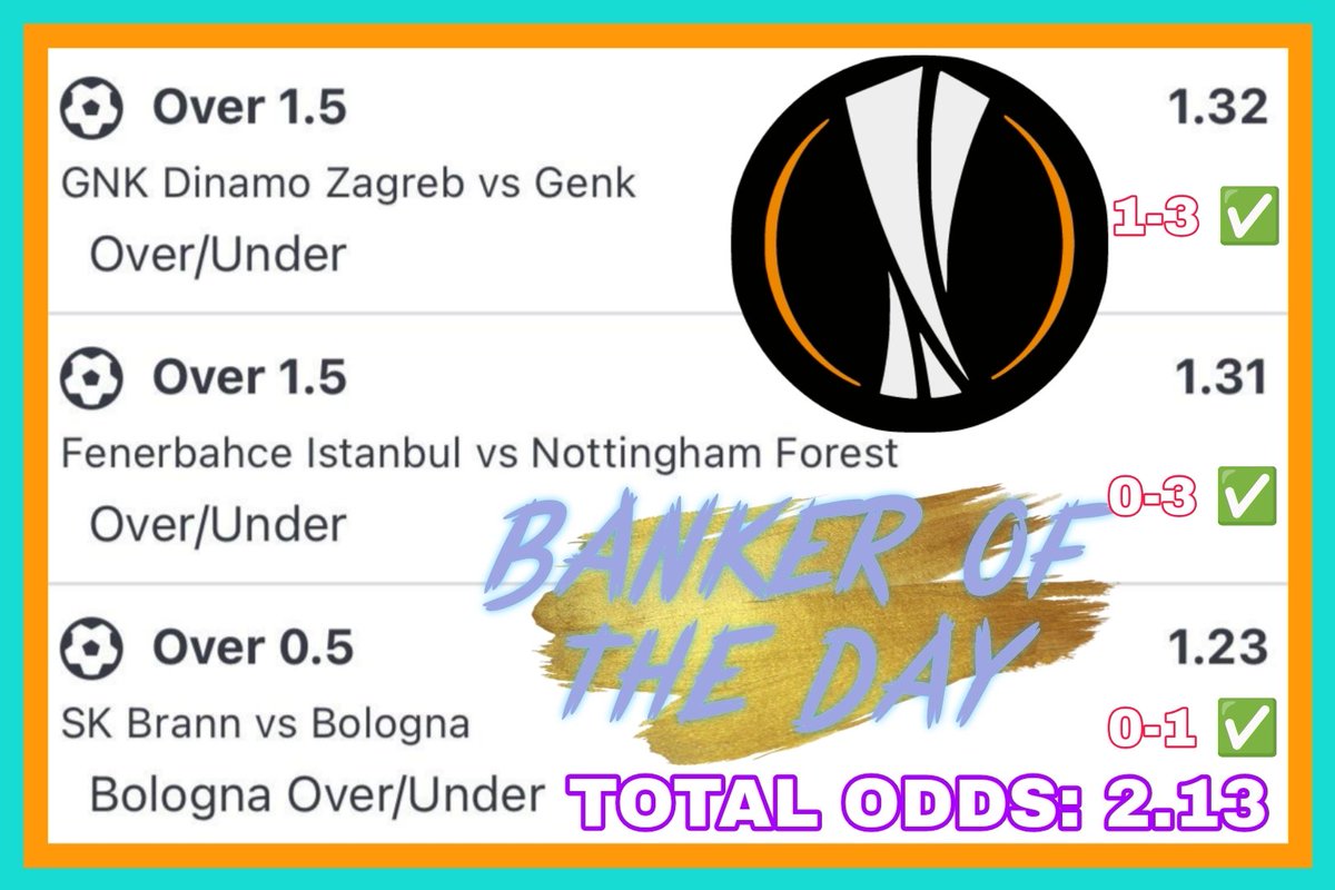 MrFrankBets's tweet photo. BANKER OF THE DAY DONE & DUSTED✅