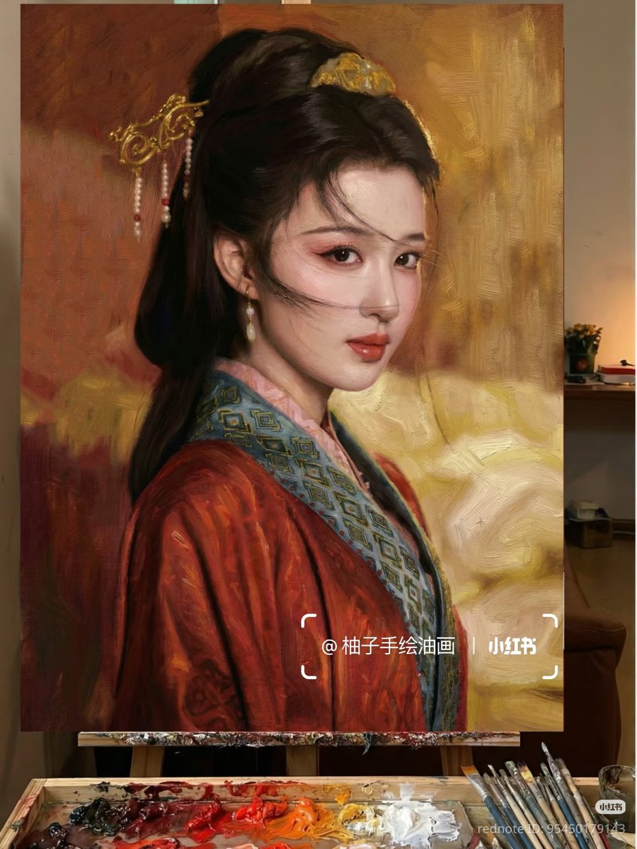 aabbpk's tweet photo. ภาพวาดสีน้ำมันรูปน้อง สวยมากกกก มายก้อดดดด https://t.co/3X8iC7XMbF