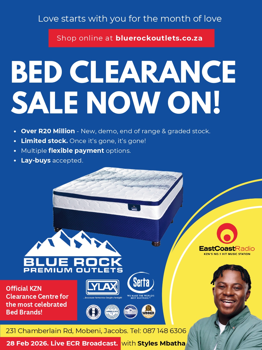 IsolezweNews's tweet image. Isikhangiso | Zithande wena kuqala kule nyanga yothando ❤️
🛏️ KUKHONA INDALI ENKULU YEMIBHEDE eBlue Rock Premium Outlets 
Thenga ngamanani aphansi, ikhaya lakho libe lihle.
🌐 bluerockoutlets.co.za
#Bed #Clearance #Sale #BlueRockPremiumOutlets