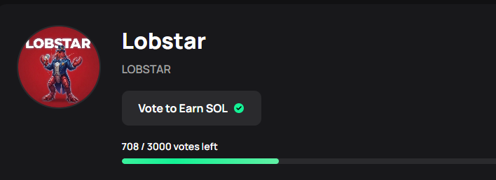 Get $Lobstar over the line in the PumpFun vote 🚀
One quick 10-second action is all it takes.
Vote here: lobstar.coinvote.trade