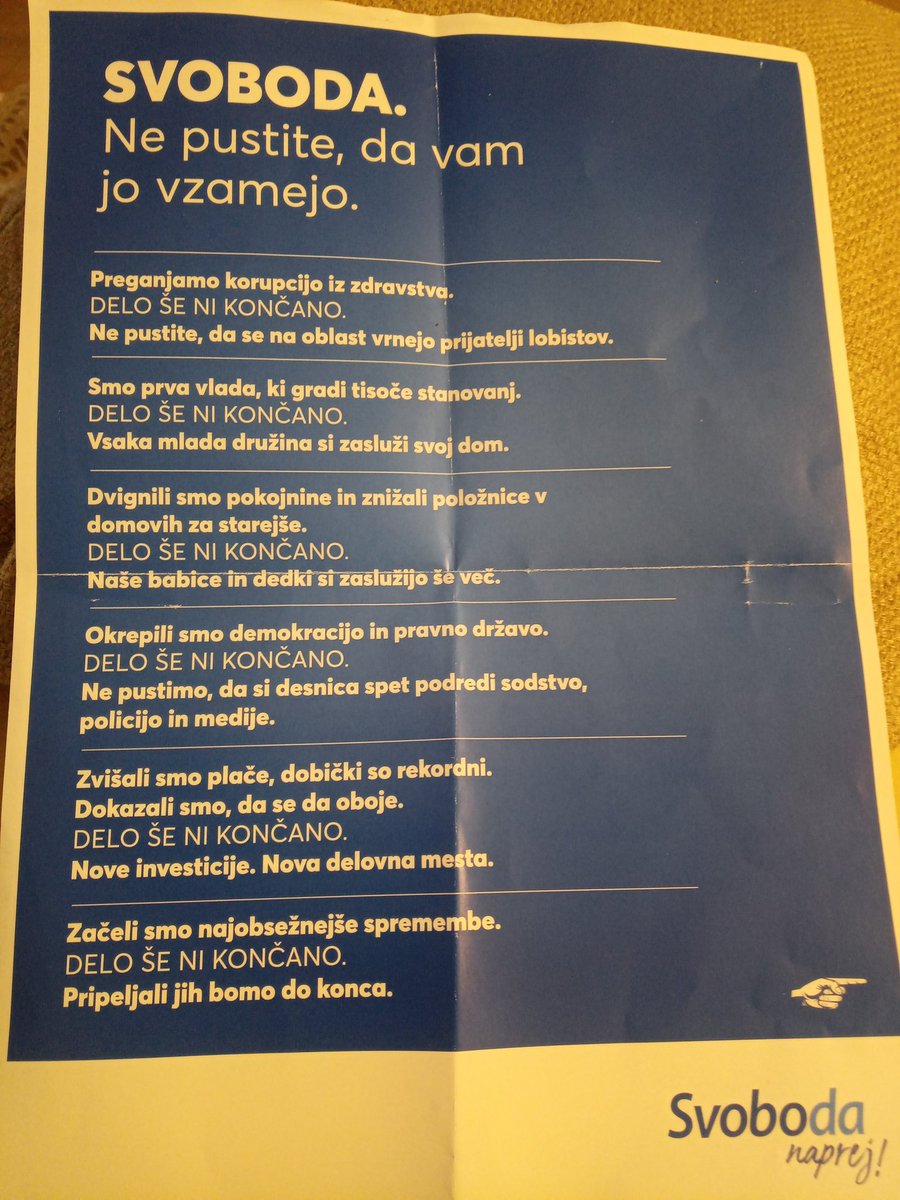 stromarcek66's tweet photo. Reklame so že https://t.co/JHTnnrXOfF,sedaj pa jih spet ,"svobodno"volite.Če dobijo še en mandat,vas bodo še marsičesa "osvobodili".Kako že gre tista...,tasivi gre samo enkrat na  led.... https://t.co/YJ3DCn2Wmg