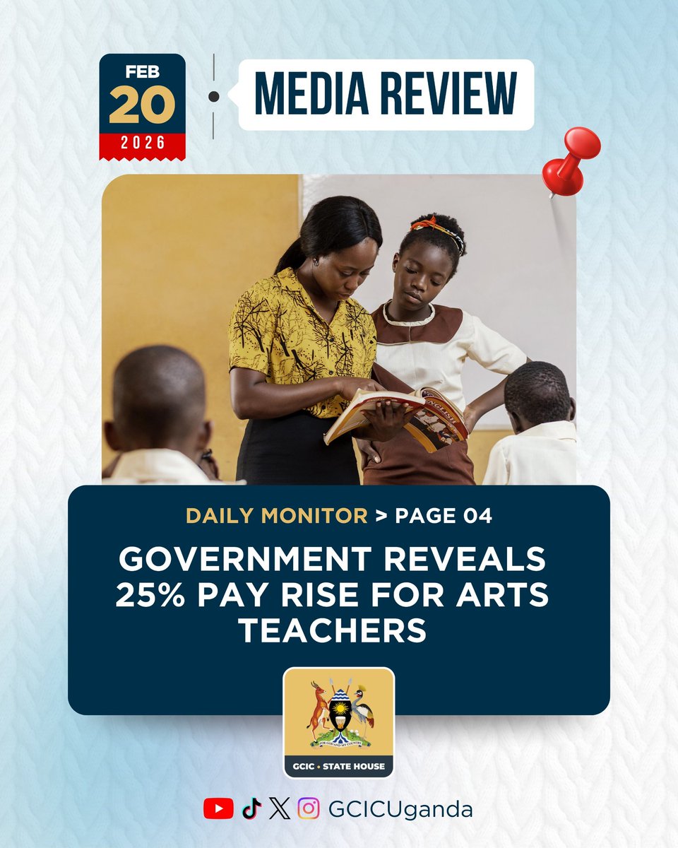 Effective July this year, all Arts teachers in government aided secondary schools and on government payroll will receive a 25 percent salary increment. #OpenGovUg