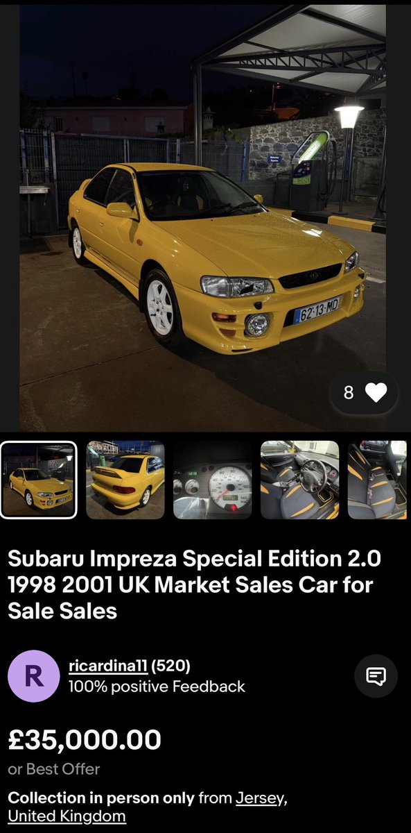 This seller is sniffing some serious crack. You will NEVER get £35k for a non turbo Subaru Impreza Sport regardless of mileage or being a Sport Special.