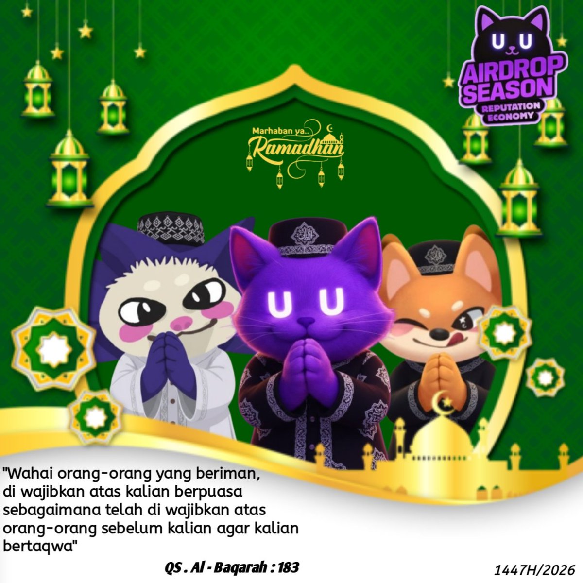 gmUwU🐱

Selamat menunaikan ibadah puasa bagi umat muslim dan FORUnation di seluruh dunia.

Enjoy the beauty of the holy month of Ramadan kareem with <a href="/foruai/">ForU AI | ฅ^◡ ⩊ ◡^ฅ</a> powered by <a href="/BNBCHAIN/">BNB Chain</a> 

#ReputationEconomyPlatform $FORU $FORUTGE #BNB