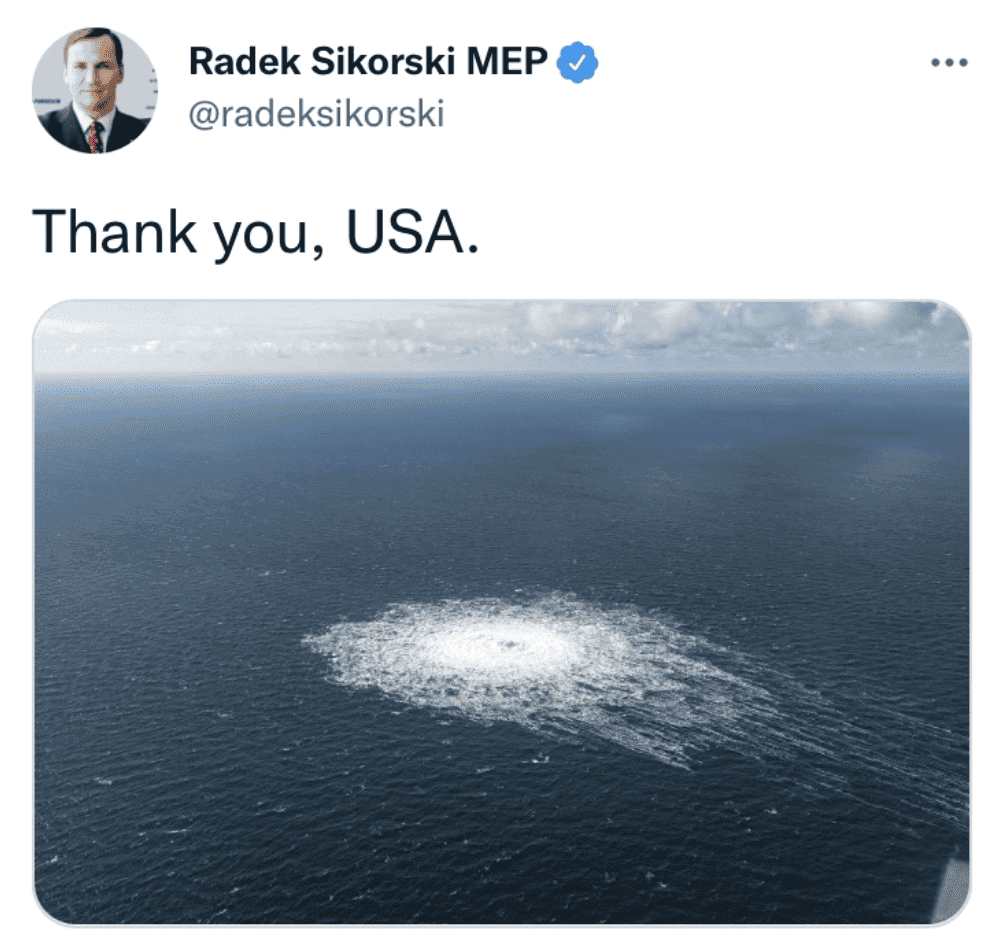 We know. Radek Sikorski — Poland's current Minister of Foreign Affairs and one of empire's most committed lapdogs — told us the day it happened.