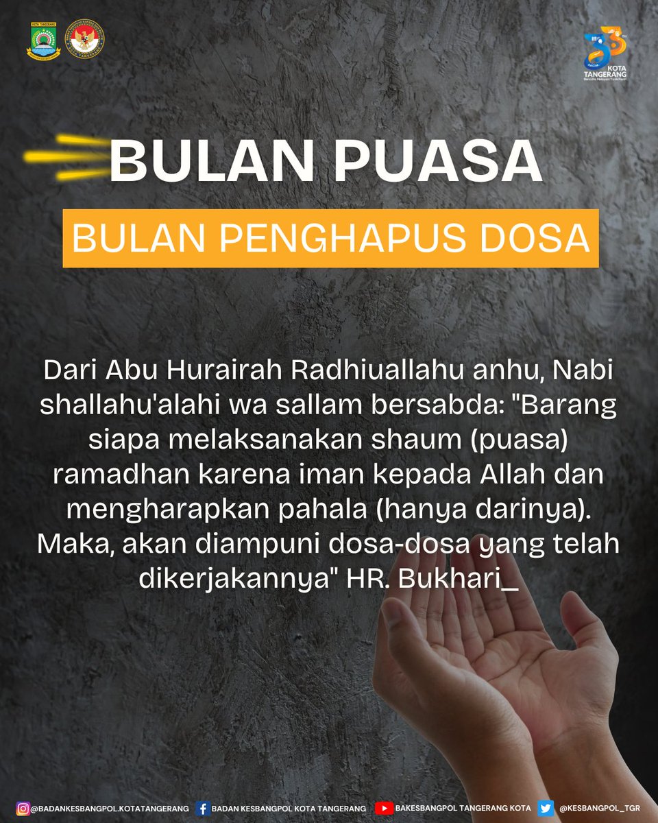 Salah satu kenikmatan bagi umat yang berpuasa di bulan Ramadhan yaitu dihapusnya segala dosa-dosa yang telah diperbuat.