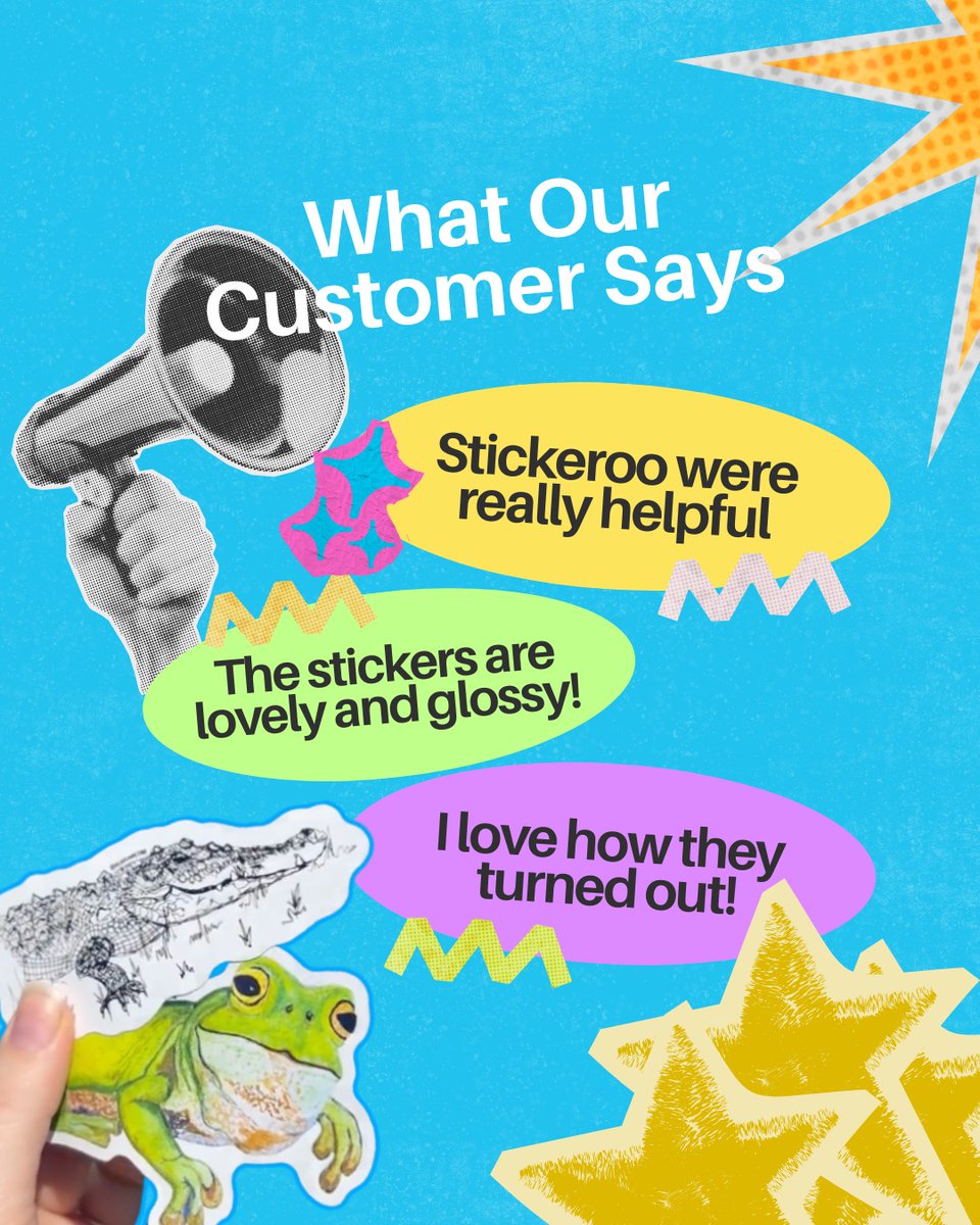 StickerooAu's tweet image. When customers do the talking, we just smile and keep printing 😌

#Stickeroo #CustomStickers #StickerPrinting #DieCutStickers #VinylStickers #HolographicStickers #CreativesAU #SmallBusinessAU