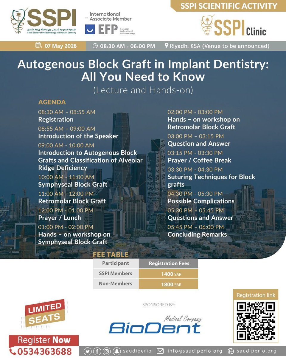 Saudi Society of Periodontology &Implant Dentistry tweet media