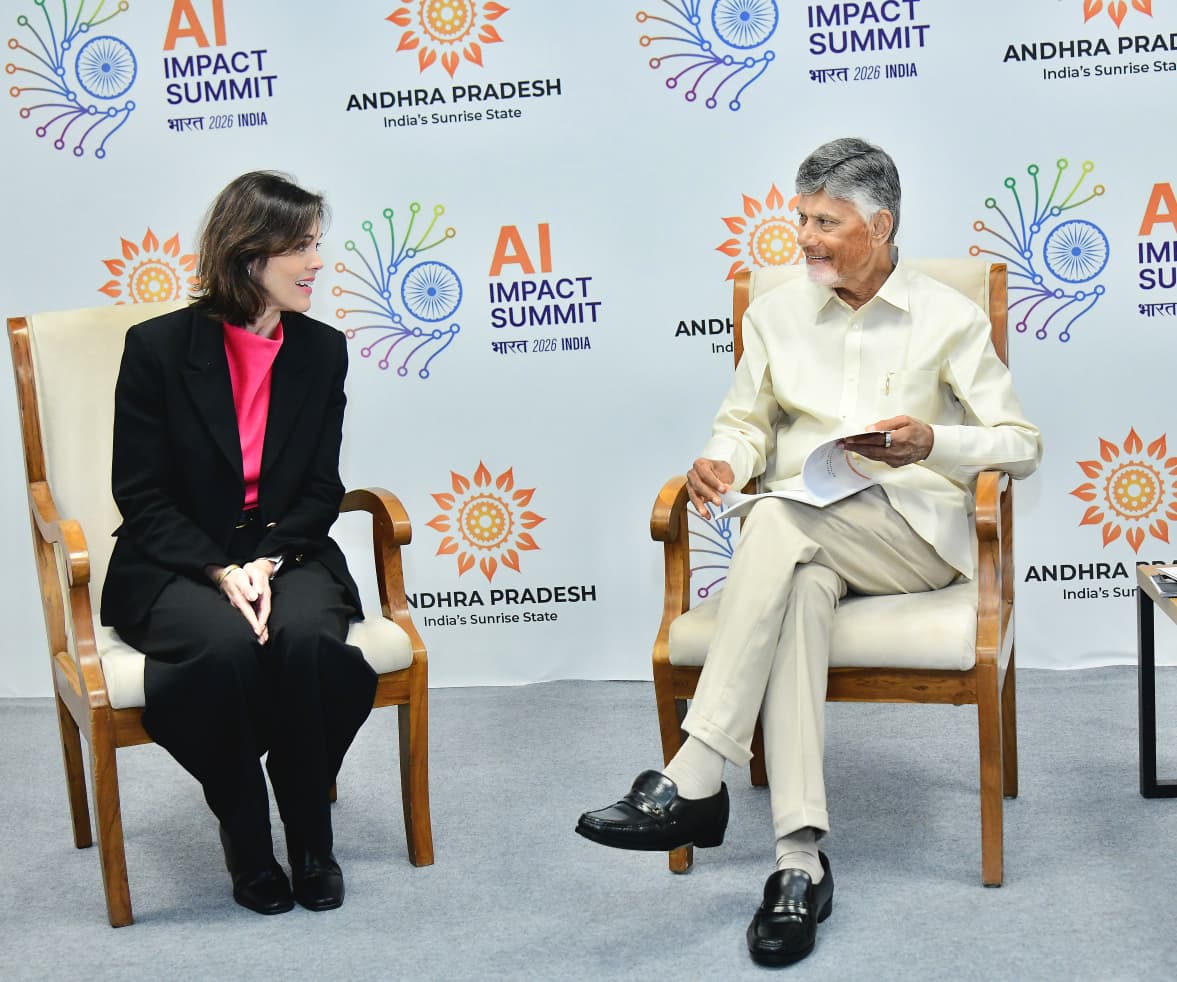 ncbn's tweet photo. We’re partnering with IBM to skill 1 lakh talented youngsters in Andhra Pradesh across AI, Cybersecurity, and Quantum Computing. Over the next 3 to 5 years, our learners will gain industry-aligned, future-ready skills and strengthen the State’s emerging tech workforce. A Letter of Intent was signed today with Ms. Ana Paula, SVP & Chair of IBM EMEA & Growth Markets, Mr. Sandip Patel, Managing Director, IBM India & South Asia, Dr. Amith Singhee, Director, IBM Research India & CTO, and Mr. Kishore Balaji, Executive Director, Government & Regulatory Affairs, at the AI Impact Summit, New Delhi. @ibm_in