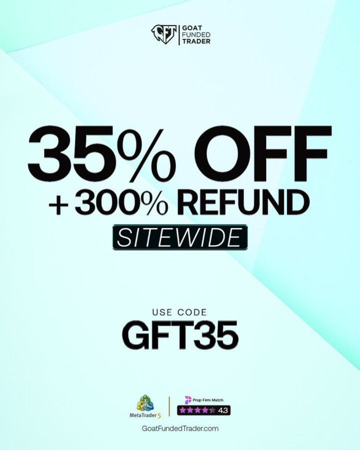 🚨 35% discount Currently on <a href="/GoatFunded/">Goat Funded Trader</a> 🚨

✅ 35% OFF Available for all plan
✅ 300% refund on your 4th payout

• $5K Account - $17
• $100K Account - $297
• Instant Accounts included

Don’t miss out on this. Offer ends soon

🎟 Code: GFT35

Link: checkout.goatfundedtrader.com/aff/DukeDarls/