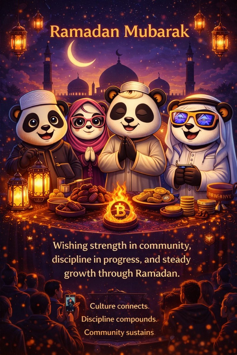 mezcanglobal1's tweet photo. Ramadan Mubarak to our Muslim #BAMFAM 🐼 across the world 🌙
Much respect to @BambitzRecords for celebrating this moment on a global stage. Ramadan is a season of reflection, discipline, generosity, and spiritual reset - values that mirror the patience and conviction required to build anything lasting.
May this month bring clarity in purpose, strength in community, and steady growth in everything you’re building.
And as always, may every stream continue reinforcing the structure behind $BAM in meaningful ways.
Culture connects. Discipline compounds. Community sustains.
We keep it burning steady 👇
https://t.co/EEvG09Ysdl
#Listen2Burn #Bambitz #Web3Music #RamadanMubarak