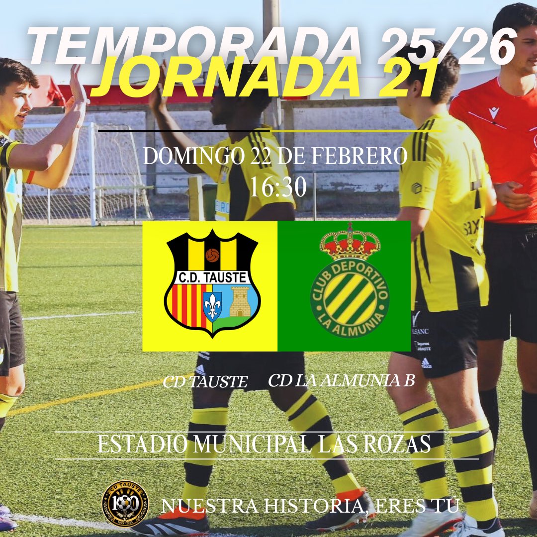 JORNADA 21⚽️

Volvemos a las Rozas🏠

Tras dos partidos fuera de casa, con dos victorias, buscaremos ante nuestra gente otros tres puntos y encadenar la quinta victoria consecutiva. Delante tendremos a un equipo complicado, que cuenta con grandes jugadores. 

Aupa el Tauste🐝