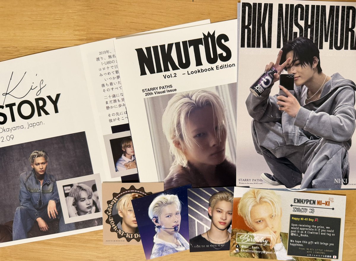 《📢 #NLLニキハピバ20  🐆BIGソンムル企画 for NI-KI Lovers🎁》
とても素敵なプレゼント🎁をありがとうございます
ニキくんのカットや
一人で渡韓したニキヒストリー
ウルウルしています🥹
ご活動に感謝します🙏´-
これからもニキくん推しで応援楽しみます♡

ENI-KI's Little Library
<a href="/NLL_Books/">📚NI-KI's Little Library</a>