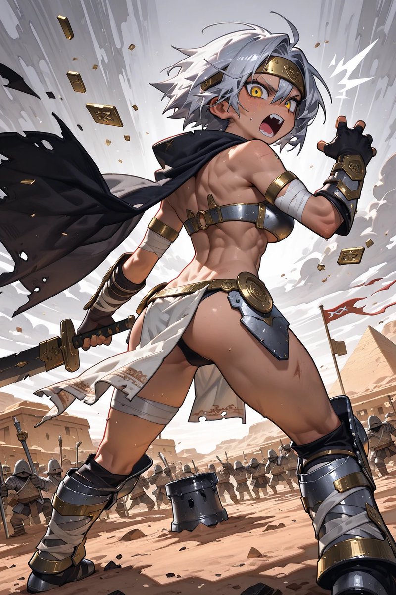 53nainai's tweet image. 「三連休まであと少しだぞ！戦え！コラッ尻など見てるでないっ！戦え！！」😡

SFW illustration
#AIart #AIイラスト