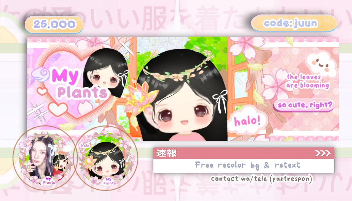 gJuhoon's tweet image. (help rt/retweet? makasii!)

haii aku punya 6 ready stock (rs) layout chibi carmen, ian, juun, jiwoo, yuha anak h2h sudah free retext &amp;amp; recolor background

💨 25.000 
mt after dm yya!

#zonauang #zonajajan #zonaba #zonaBU