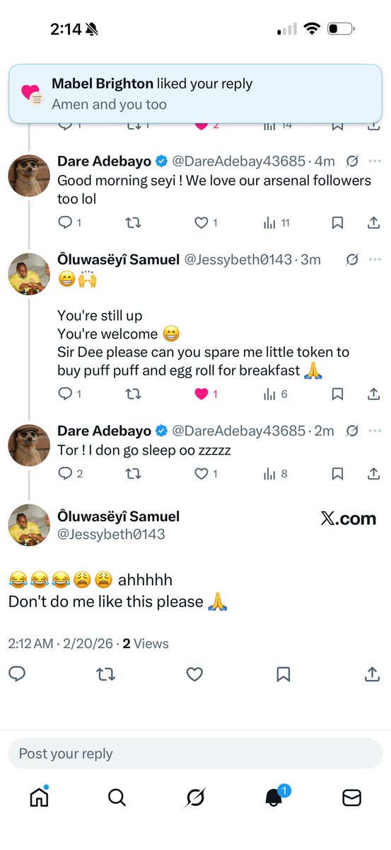 Good night yall! Nah seyi use billing chase me to bed ! Odaro oo