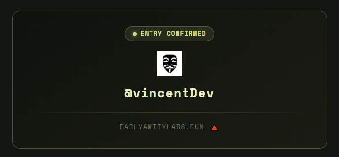 vincentDev's tweet image. I just applied to @AmityLabsv1

Building the future together.

#AmityLabs #Ponzi