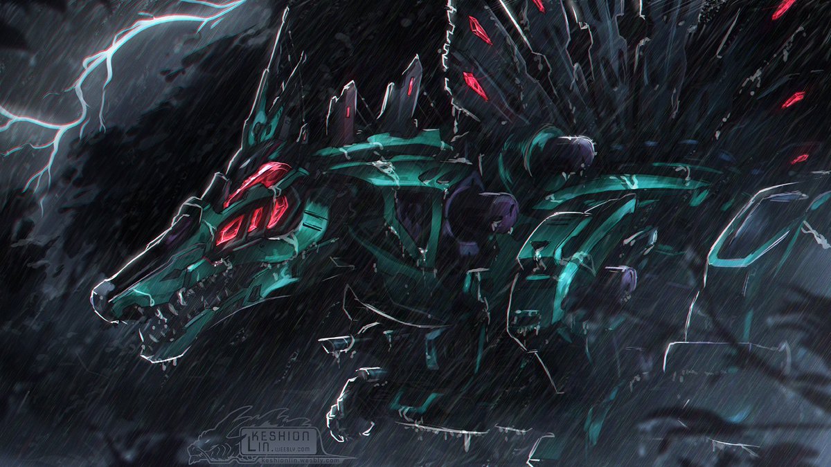 KeshionL's tweet photo. Modified Dark Spiner based (very loosely) on the new Mirabilis fossil finds~
#zoids #ゾイド #ダークスパイナー https://t.co/3gx0g9X2BD