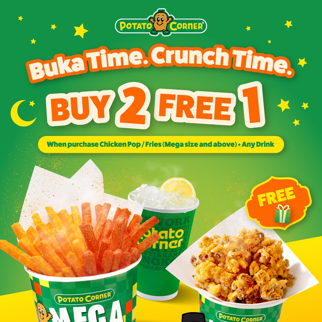 syioknya's tweet photo. Potato Corner Buy 2 Free 1 Promotion:
👉 https://t.co/cW3ewTd1xg https://t.co/n9twKfiyjh