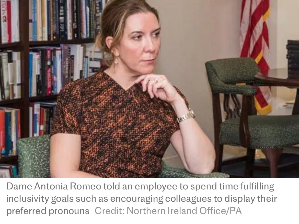 JournalismSEEN's tweet image. ‘Starmer’s new Cabinet Secretary Antonia Romeo made staff join non-binary book club’

‘An employee was told to spend up to 20 per cent of their time fulfilling inclusivity goals such as encouraging preferred pronouns and recruiting non-binary staff’

telegraph.co.uk/news/2026/02/2…