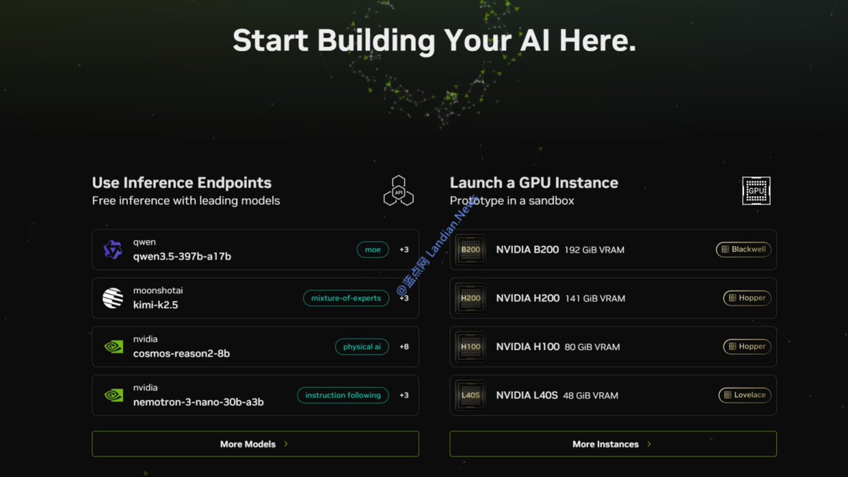 🦞#OpenClaw 可以调用的免费模型 (一)：英伟达 AI 平台提供通义千问、智谱 GLM-5 和月之暗面 Kimi-2.5 等模型。虽然英伟达也有严格的速率限制，但用户可以简单注册账号申请 API 后将其部署到 OpenClaw 当备用，只要免费平台足够多就能轮换实现完全白嫖。查看全文：ourl.co/111842?x