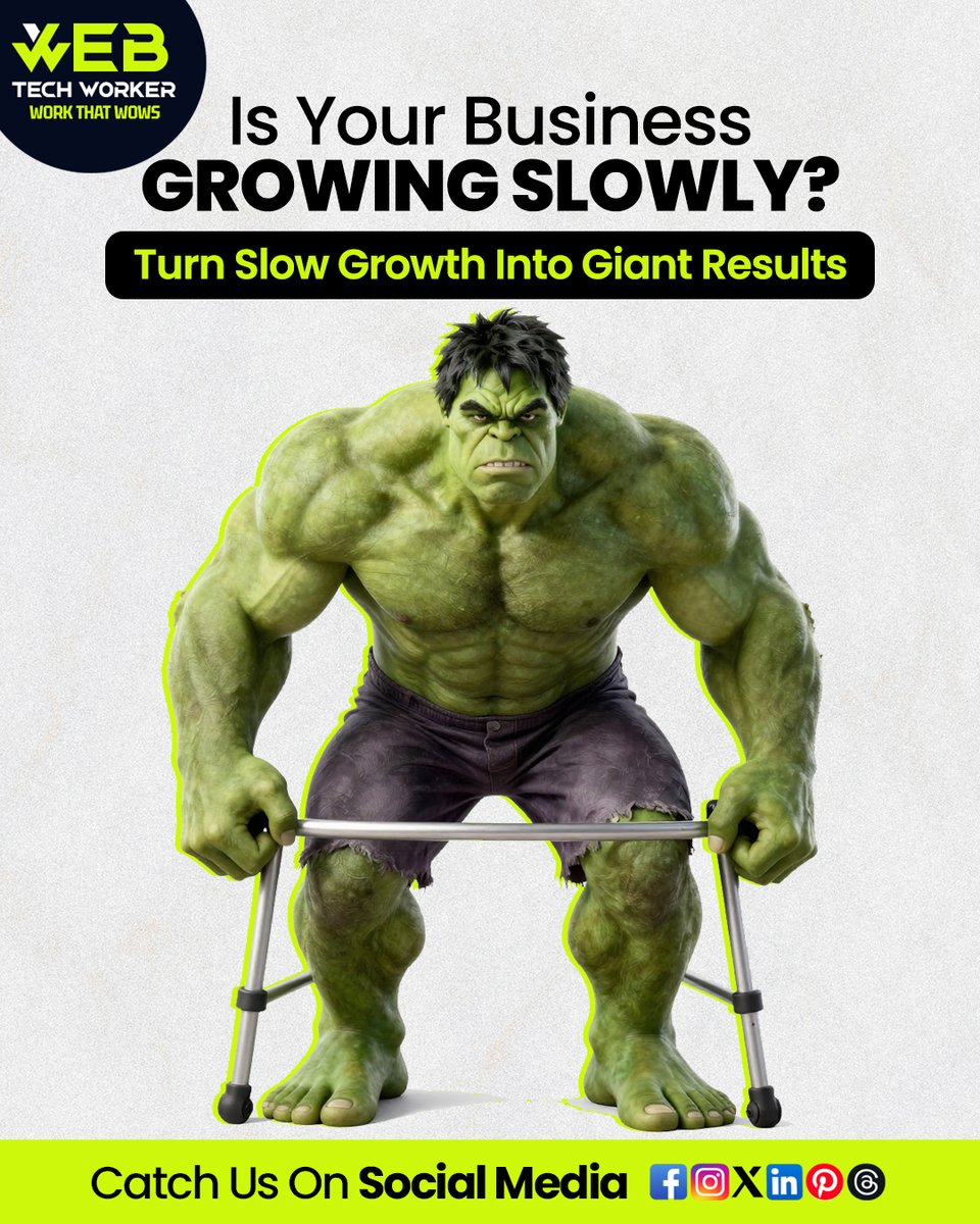 webtechworker's tweet image. Unleash Your Inner Power 
Even Hulk doesn’t let slow moments define his strength. If your business growth feels stuck, it’s time to smash limitations and build unstoppable momentum. Turn small steps into giant results and show the market what you’re really made of.
#webtechworker