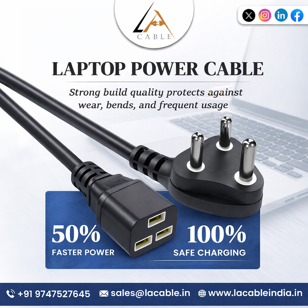 CableLa13357's tweet image. Stay powered with confidence🔌💻
Our Laptop Power Cable ensures durability, safe charging, and long-lasting performance.
📞 9747527645
🌐 lacableindia.in
#LACable #LaptopPowerCable #SafeCharging #ElectricalAccessories #PowerSolutions #DurableCables #ElectronicsAccessories