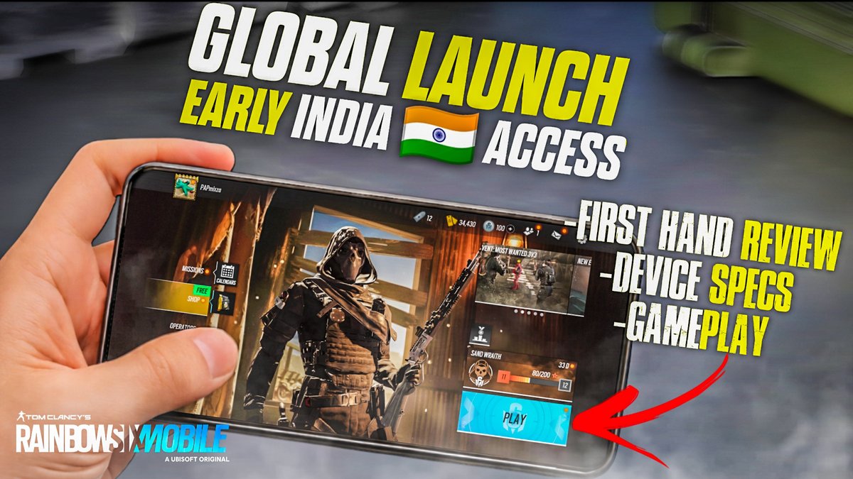 Rainbow Six Mobile India Early Access - Small first hand review,
- Device requirements,
- Gameplay,
Watch all here 
youtu.be/zq_Vp1wbk6U?si…
Hype and like🔖 

Btw I was thinking of adding a sensitivity settings video which i found one of the main things in this game,
Should I?