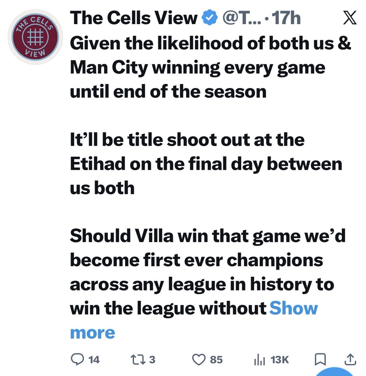 Erm…likelihood…hope we make this less of a likelihood!!