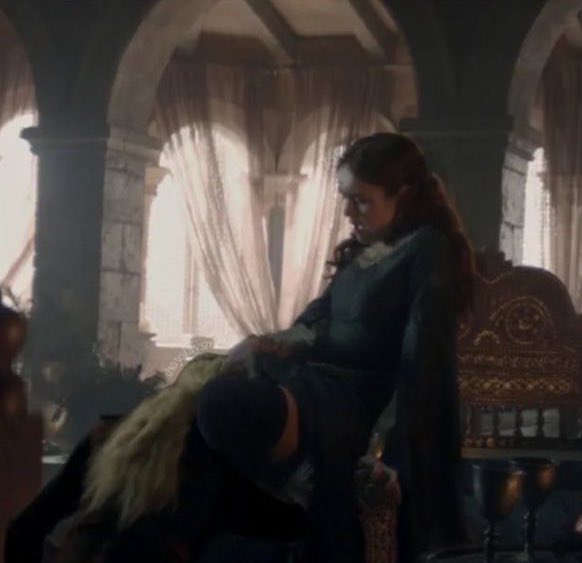 aemon: “where were you?”

alicent: …