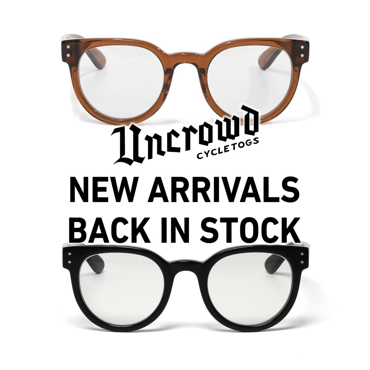 Feelin_osaka's tweet photo. 【UNCROWD】1点新入荷 1点再入荷
https://t.co/Jh1uUgCxyE

人気モデル”BASSARA”からニューカラーROOTBEER-P.GRAYが新たにラインナップ！
そして長らく欠品していた定番カラーBLACK-P.GRAYも再入荷しました！
どちらも紫外線に反応してレンズの色が変化する調光レンズ採用モデルになります！

#uncrowd https://t.co/XOHXPxkKzO