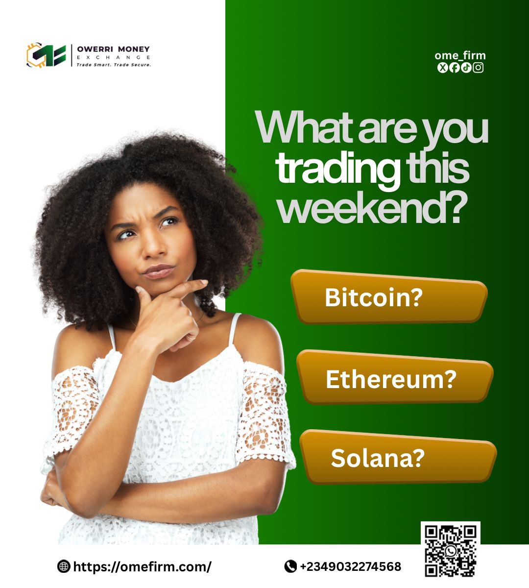 Tell us in the CS 
Or just go to omefirm.com and trade it there. Have an amazing weekend 

#mynameisnanon #LoveIslandAllStars #INDvsPAK #PerthTanapon #ActivateOME