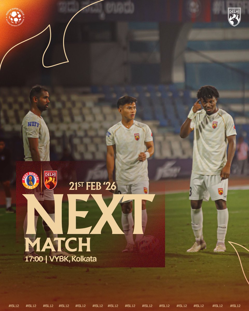 Next stop: Kolkata. 🔴 

Another challenge on the road.
Another opportunity to prove ourselves. 💪🏻

⚔️ East Bengal FC 🆚 Sporting Club Delhi

#SportingClubDelhi #SCDelhi #AbDillikiBaari #ISL12 #EBFCSCD

{ Sporting Club Delhi, ISL 12, EBFCSCD }