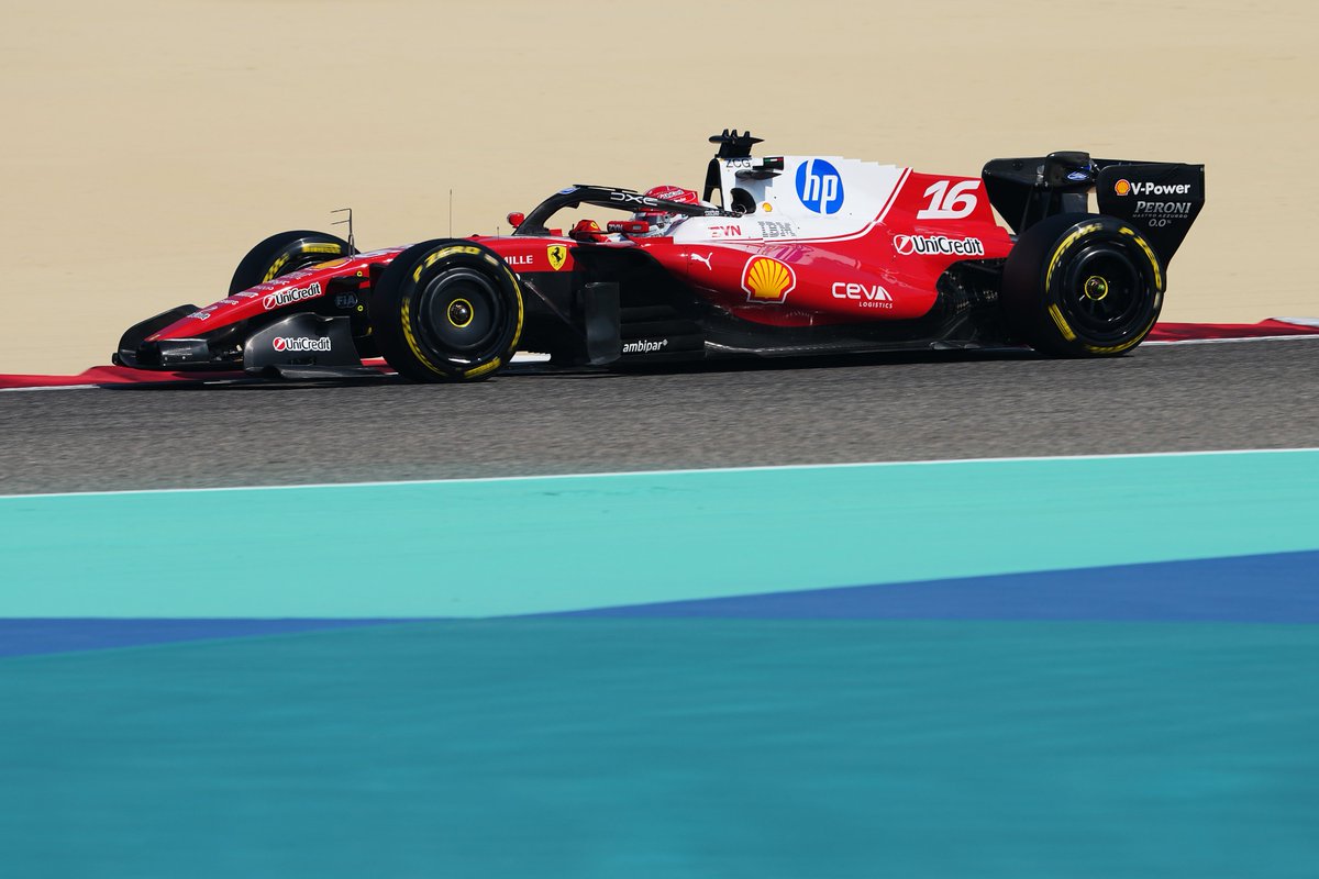 At the top of the timesheets right now... Charles Leclerc! 💨

The Ferrari driver has set a quickest time of 1:33.689 so far in this session 👊

#F1 #F1Testing