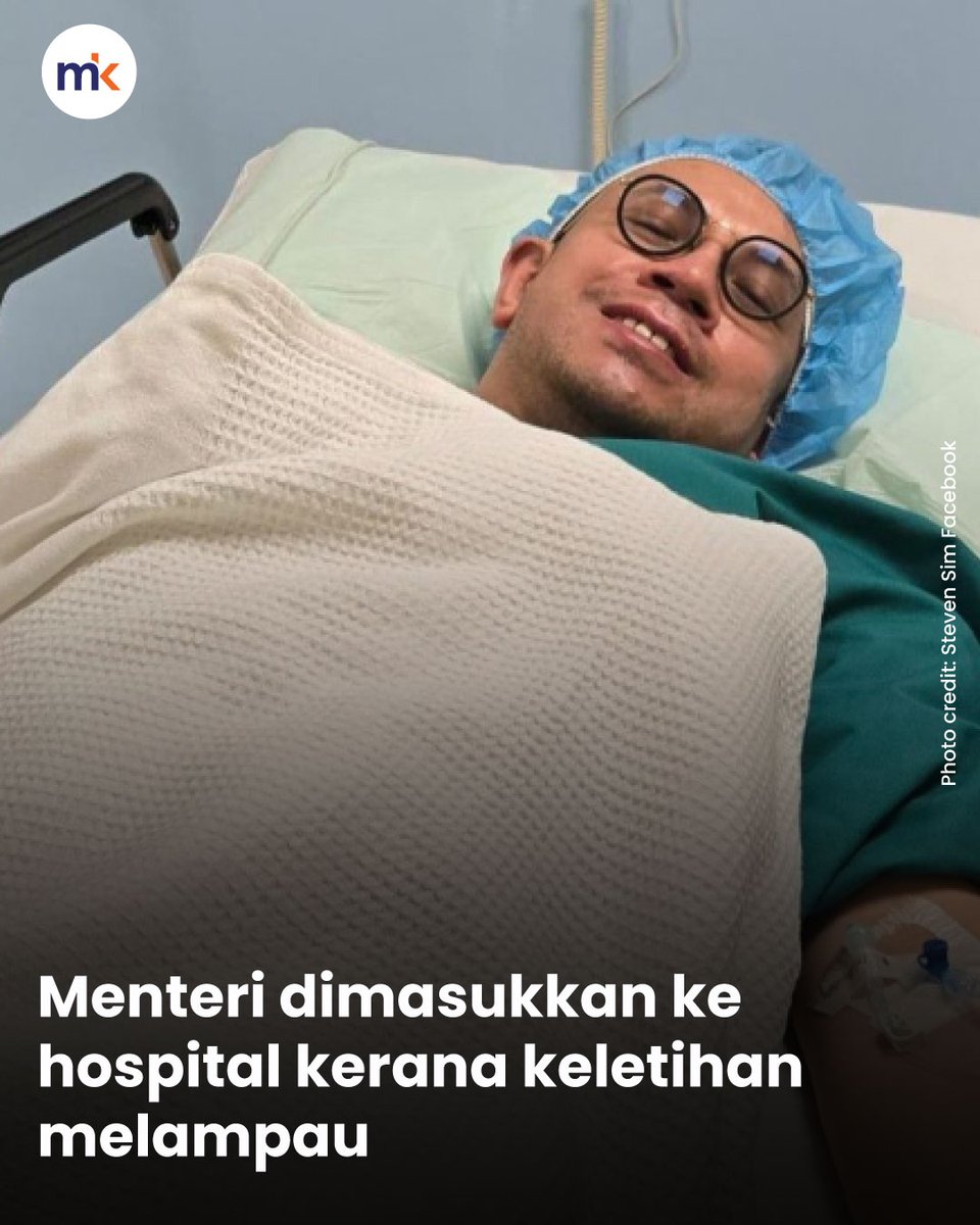 Menteri Pembangunan Usahawan dan Koperasi Steven Sim dimasukkan ke hospital selepas mengalami keletihan melampau akibat jadual kerja yang padat sejak beberapa minggu kebelakangan ini.

Sim menerusi hantaran Facebooknya berkata selepas berminggu-minggu sibuk bekerja, akhirnya