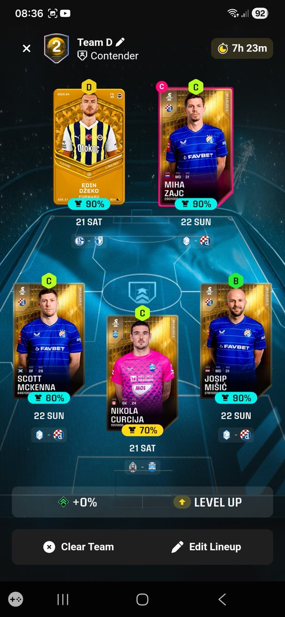 Hi guys, Going for Hotstreak 4 in contender.
I would love to hear your thoughts on this teams , would you mix them change something and are they good for hitting 420p?
#Sorare 
<a href="/EricvgSorare/">Eric - Sorare Trader (Buying Galleries DM)</a>
<a href="/Sorare/">Sorare</a> 
<a href="/sorare__journey/">Sorare Journey</a>
<a href="/SorareAssist/">Sorare Assist</a> 
<a href="/SorareContender/">Sorare Contender</a> 
<a href="/SorareHNL/">Sorare HNL</a> 
<a href="/YugoTradeSorare/">Yugo Trade Sorare</a>