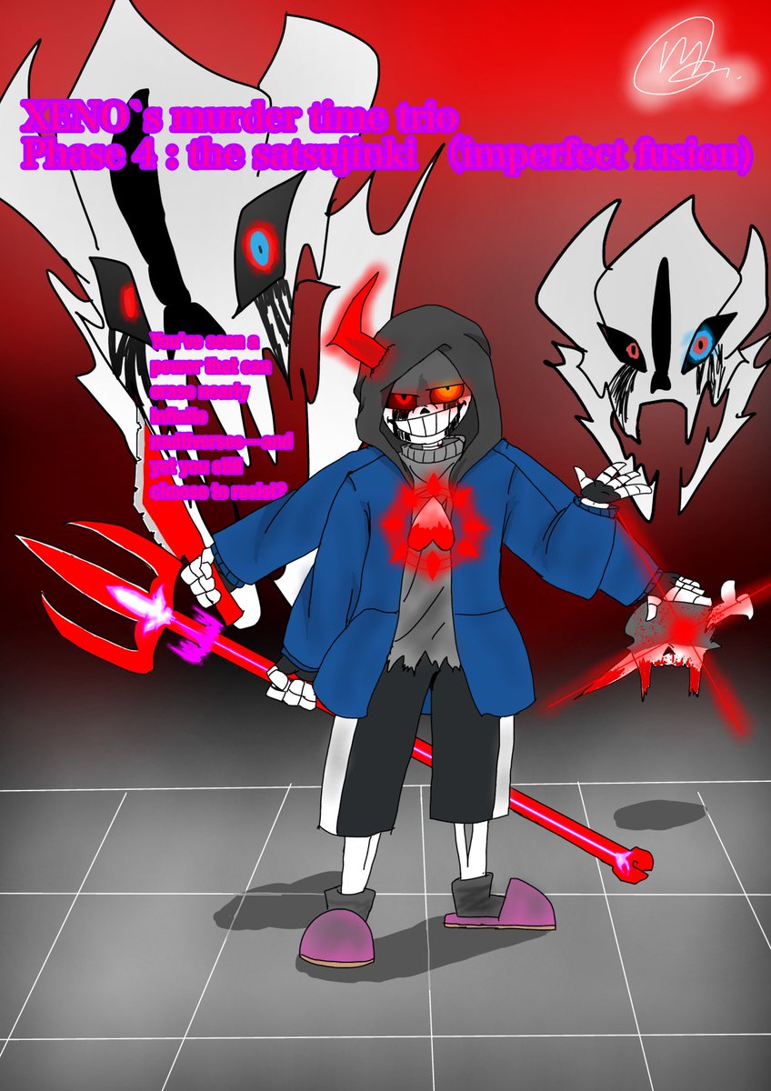 hyper388327's tweet photo. Xeno’s  murder time trio phase 4 the satsujinki (my version of murder time trio am now thinking abt the background story of it) https://t.co/D9OcRwAQmC