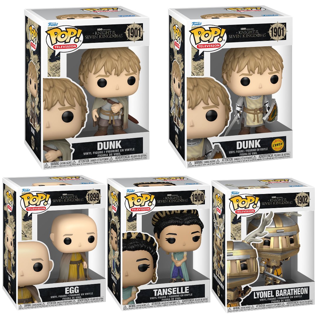 FunkoPOPsNews's tweet photo. First look! A Knight of the Seven Kingdoms Funko POPs! Check the full lineup out .. going live at the links below, this Monday! 9AM PT!

   EE ~ https://t.co/PhHARv92U2
   Amzn ~ https://t.co/Jtyw8cxgds

#Ad #AKnightOfTheSevenKingdoms #GameOfThrones #Funko https://t.co/s54Kz1mBE0