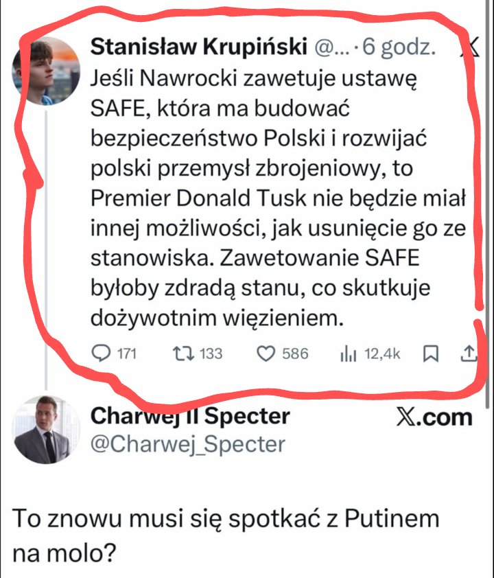Od kumpla..Myślę,że tego typu rozwiązanie i drastyczniejsze w formie - nie tylko roi się w chorych umysłach silnych w 💩..ale i leży na jakimś stole w zacisznym miejscu poważnie rozpatrywane..wszak szachiści planują na kilka ruchów wprzód. Panie prezydencie - tylko pretorianie ☝️