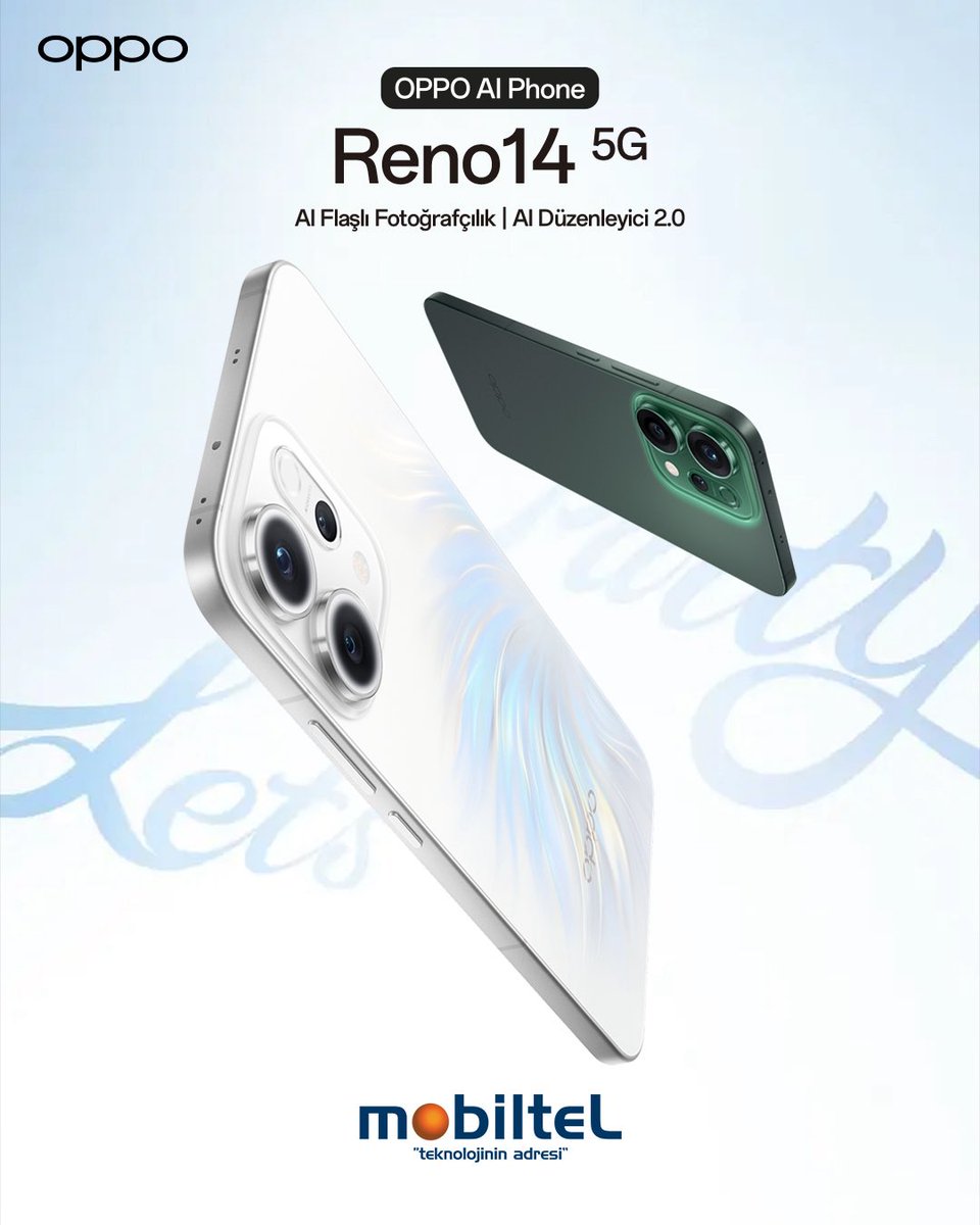 Geceyi aydınlatan AI flaş.
Detayları yakalayan 50MP kamera.
Uzakları yakın eden 3.5x telefoto.

OPPO Reno14 5G ile her an net, her kare iddialı. ✨
Teknolojinin adresi: Mobiltel.

#OPPOReno14 #OPPOAIPhone #Mobiltel #TeknolojininAdresi #AIFlash