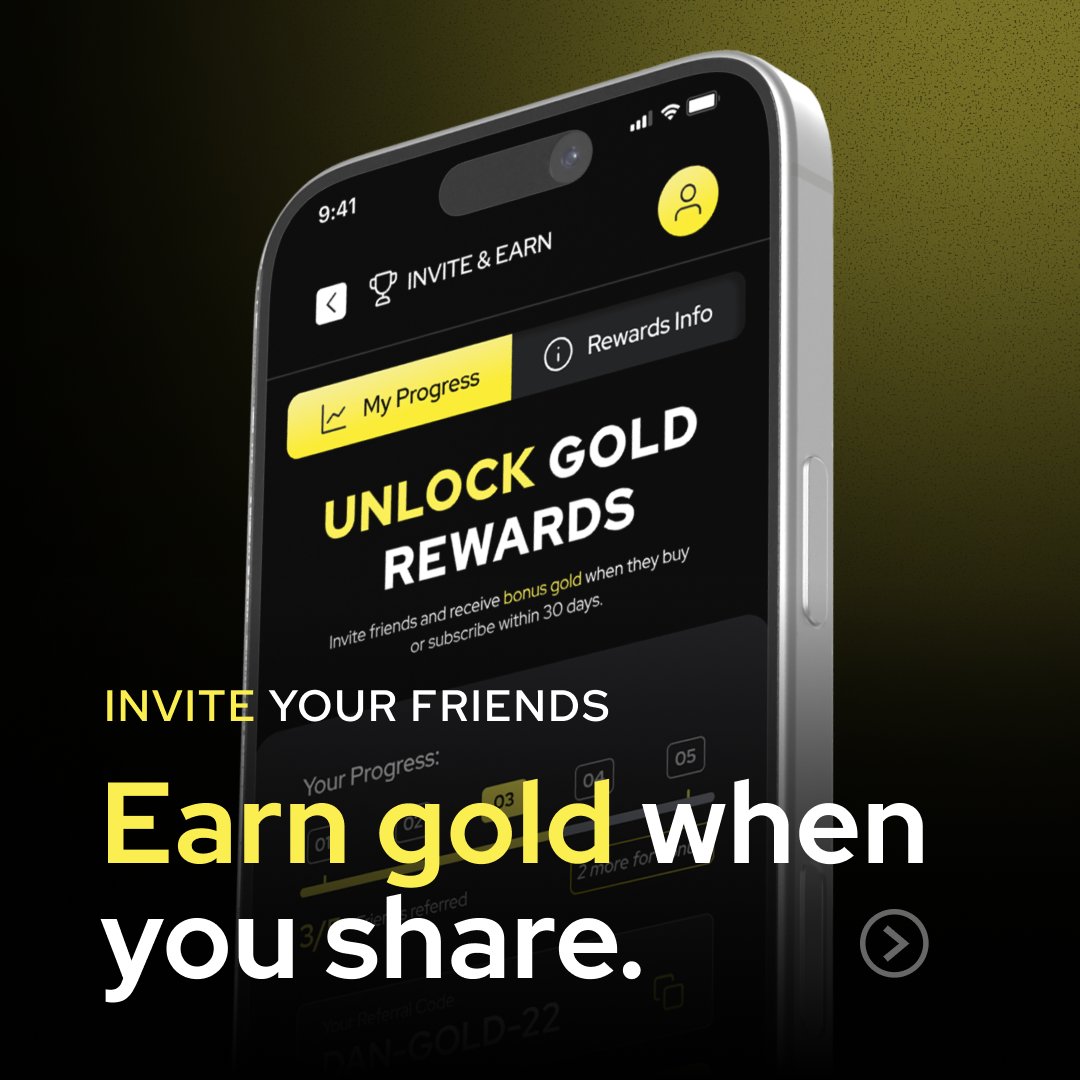 Troygoldapp's tweet photo. Referral Rewards is now live on the Troygold App.

Share your code.
Friends buy gold.
They earn gold. You earn gold.

Open the app and tap Invite &amp; Earn to get started.

#Gold #Troygold #StackGold https://t.co/WX5OQP3Ahe