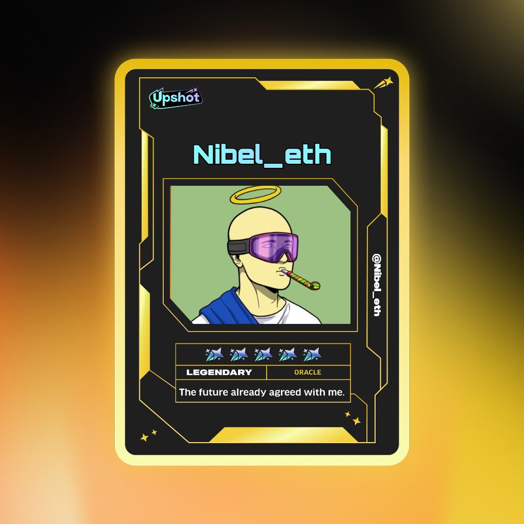 Nibel_eth's tweet image. I'm a huge fan of @retrimentum - man is on true founder mode all the time - pinging everyone to test the product, constantly iterating and improving. I just ripped my Predictor Card and claimed my reward - I think @upshot_cards is gonna rip with the upcoming world cup so get