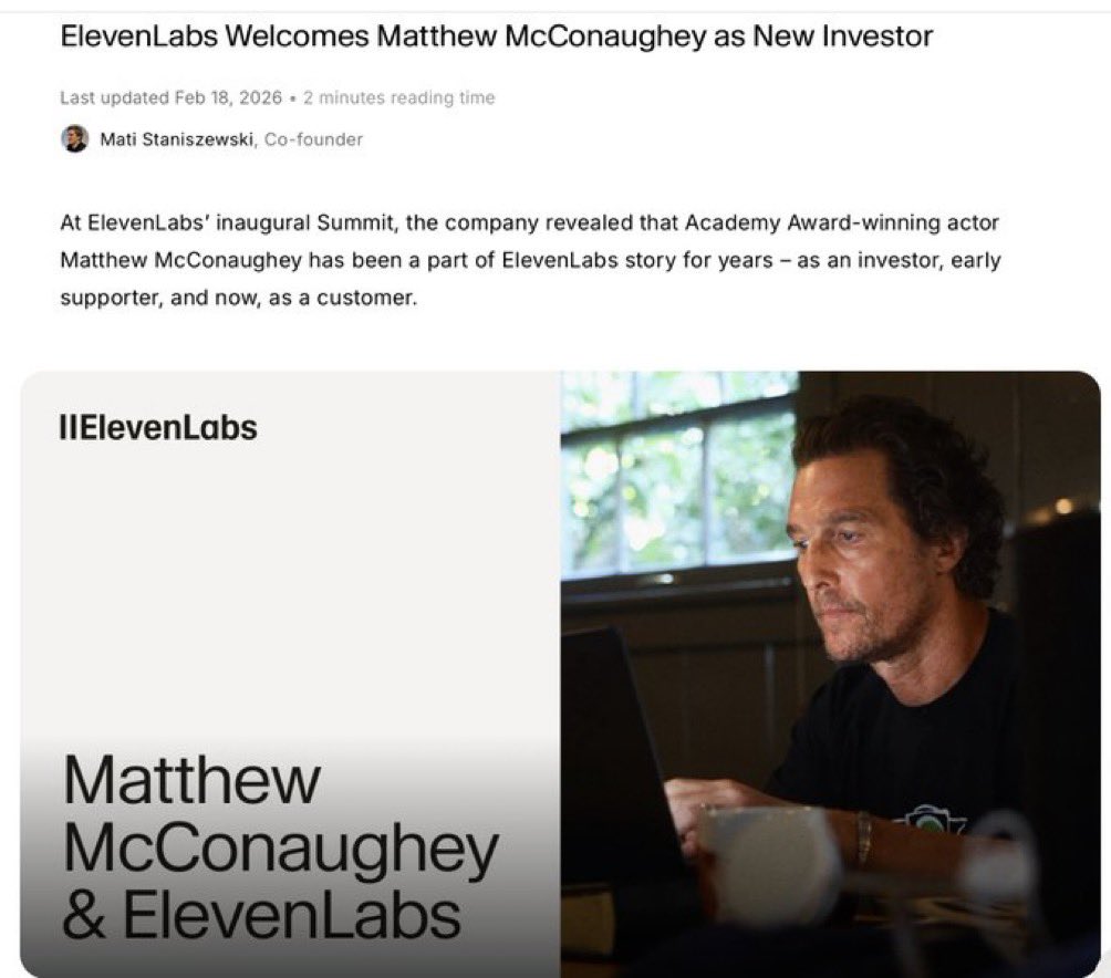 No surprise that he invests in an AI company