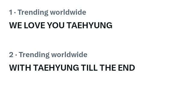 BTSVChartData's tweet image. WE LOVE YOU TAEHYUNG
WITH TAEHYUNG TILL THE END