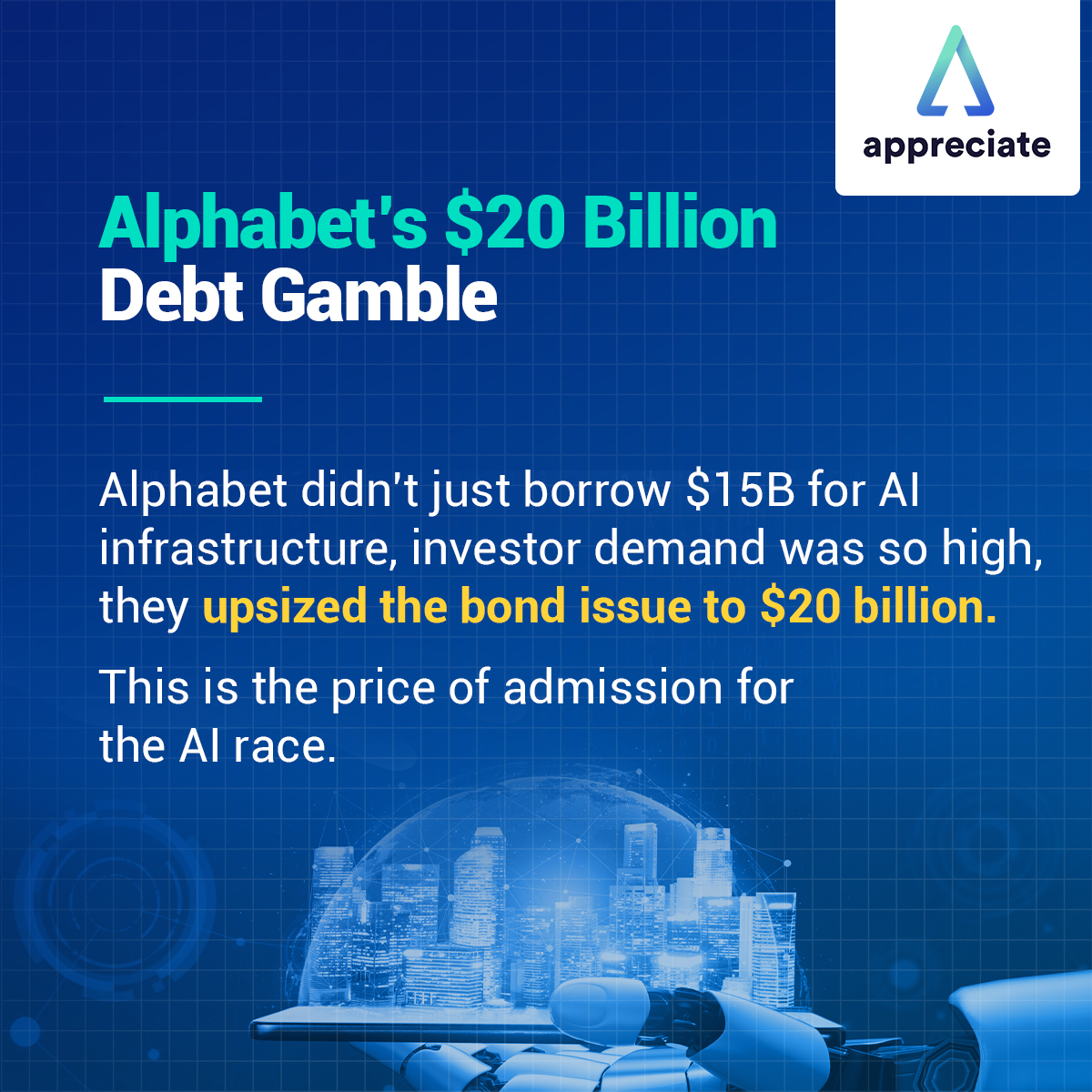 livemint's tweet image. AI isn’t just software. It’s a balance sheet battle. Giants pile on debt to stay in the game. 

Front-loaded capex eats margins, spikes leverage, and taxes contenders. 

The real question: who’s actually making money? Learn more: tinyurl.com/2rcx32tf

#Partnered #Appreciate