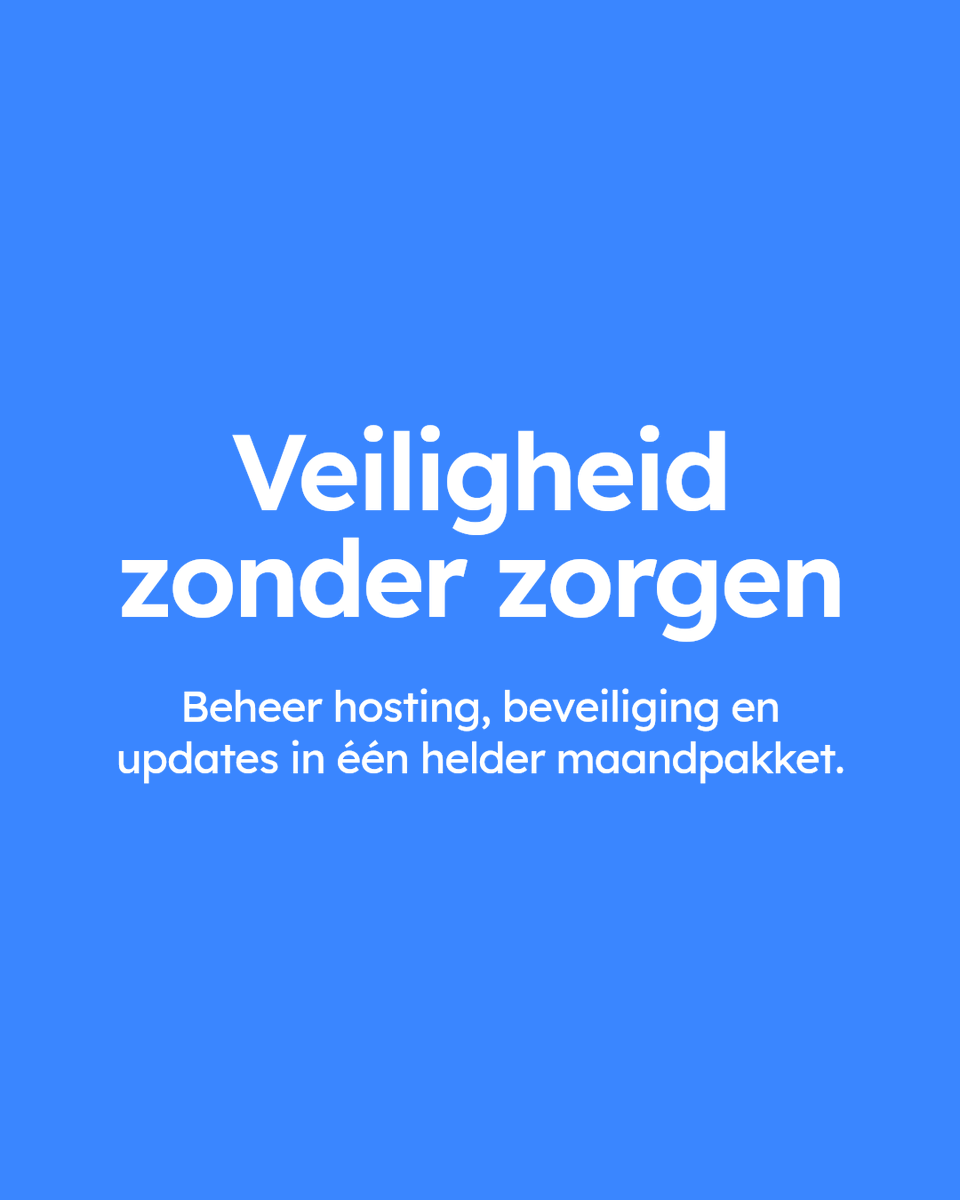 Je website is veilig en altijd up-to-date met TwelveBricks: hosting, beveiliging en updates allemaal geregeld in één vast maandpakket. Zo voorkom je technische zorgen en blijf je altijd vooroplopen. Hoe zorg jij nu voor de veiligheid van jouw website?